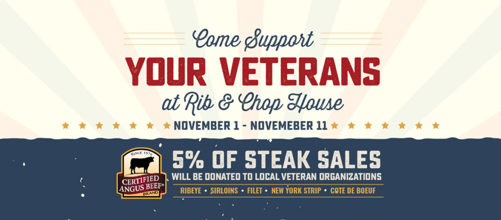 Rib & Chop House to donate 5% of steak sales to support veterans in Colorado Springs